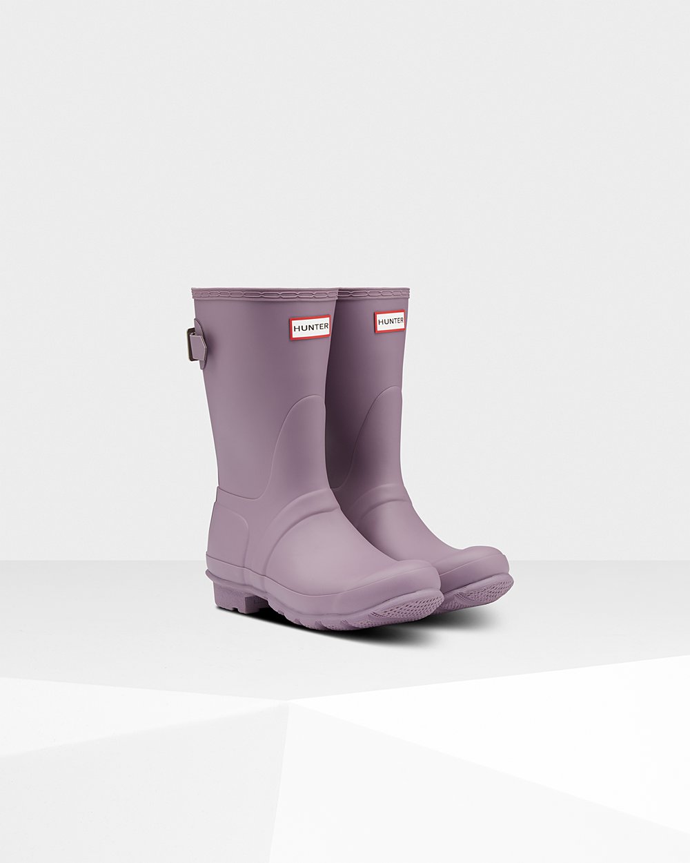 Women Hunter Original Back Adjustable | Short Rain Boots Purple | NZ-12458-EXAW